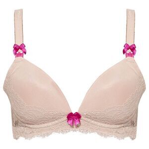 You! Lingerie 34C Flirty You! Nursing bra Nude Lace Adjustable Bow Cream